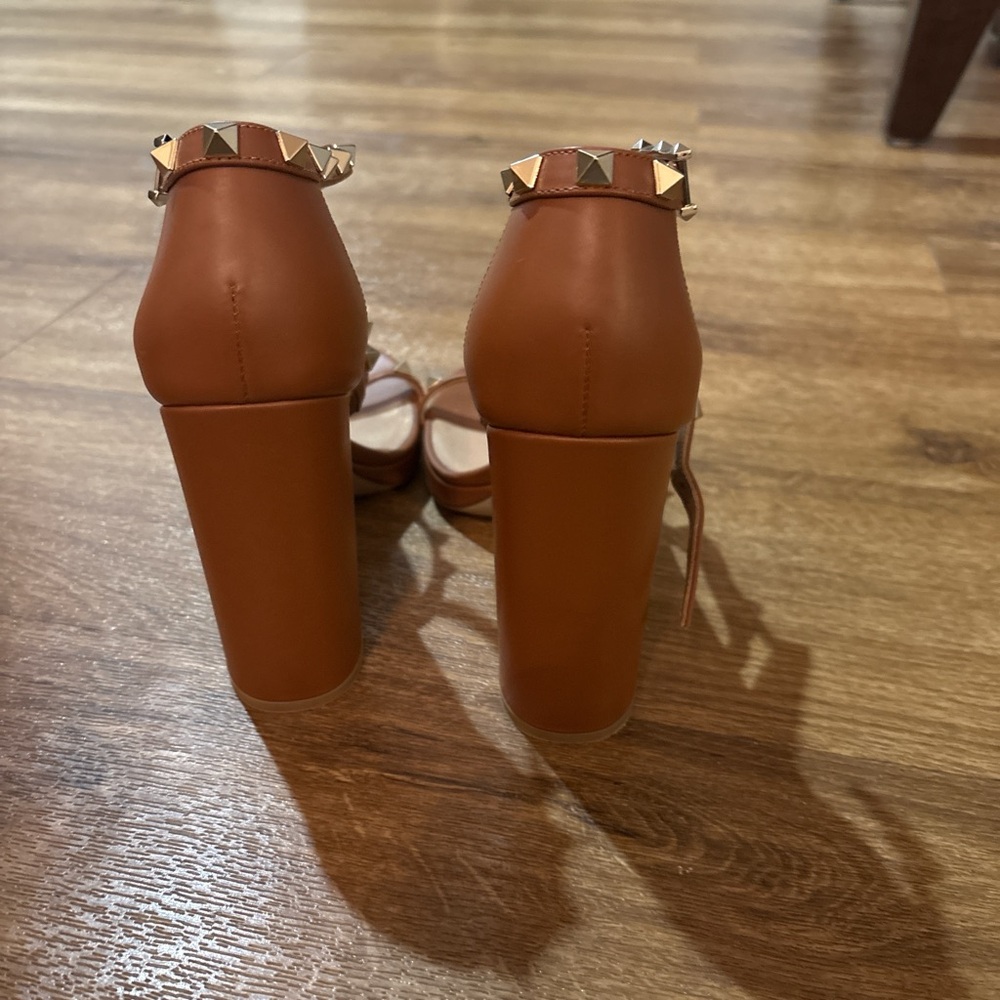 Mario Valentino Brown Studded Heels - Picture 4 of 4